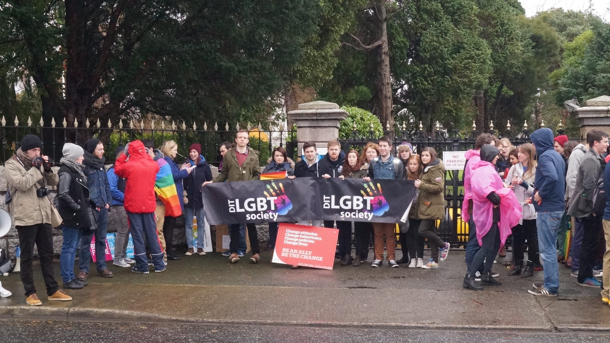 Students Demonstrate at Russian Embassy – Protect LGBTQ Rights.