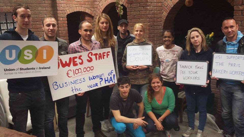 USI’s O’Connor and Harmon join Paris Bakery protests